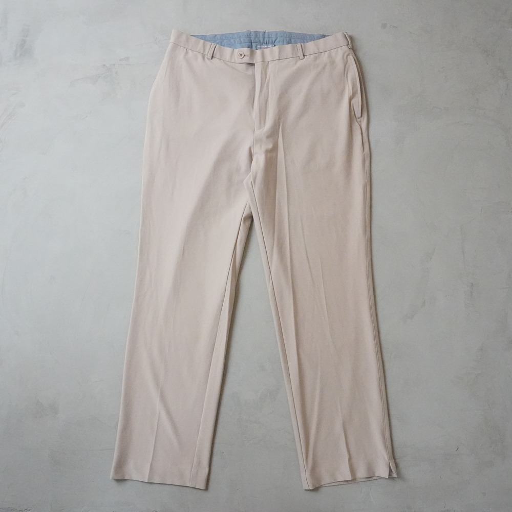 Peter Millar Wicking Pants 35x32 Mens Khaki Tan Golf Performance Trousers